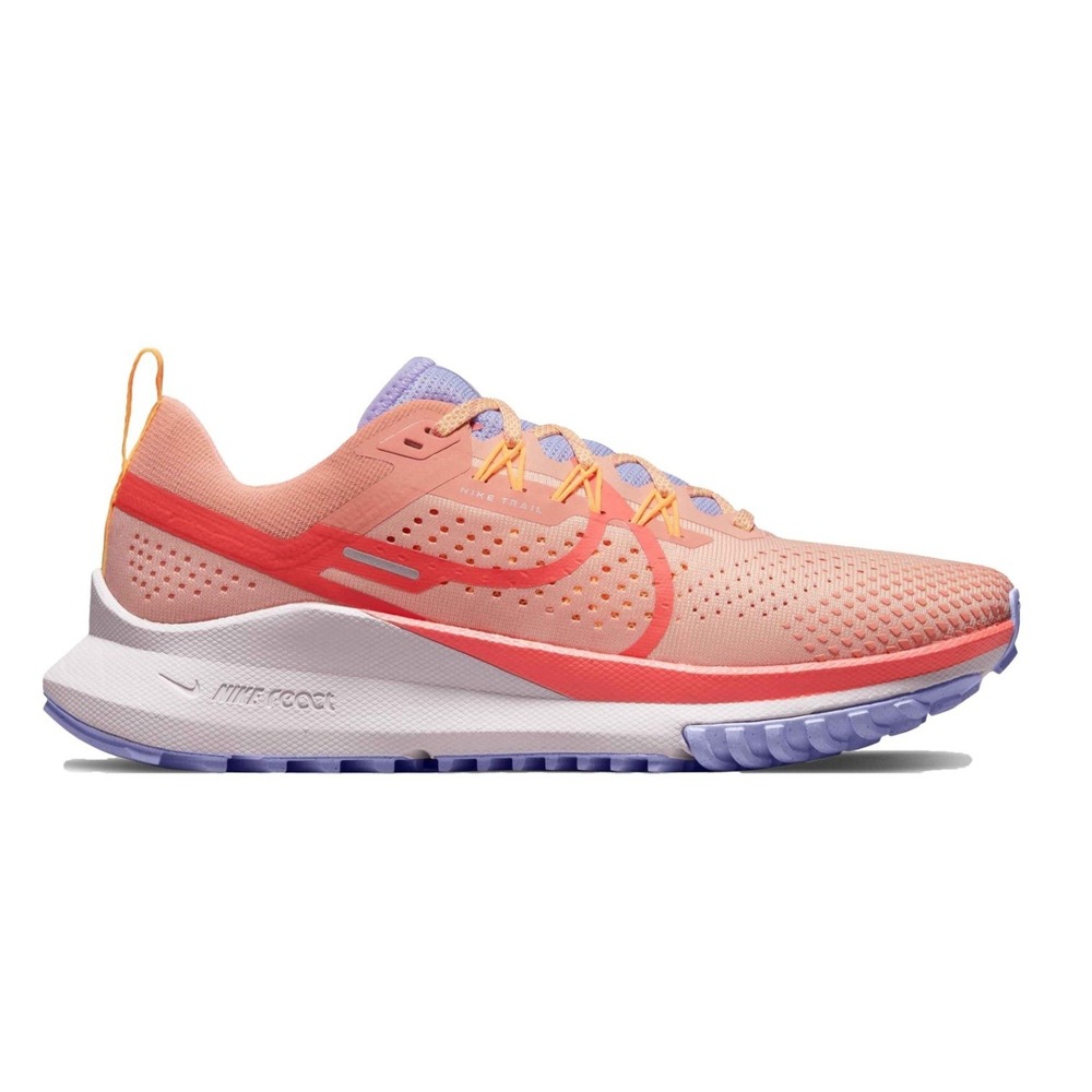 Nike Wmns React Pegasus Trail 4 Arctic Orange Purple Pulse DJ6159-800 - Size 5